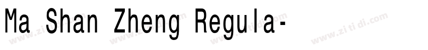 Ma Shan Zheng Regula字体转换
